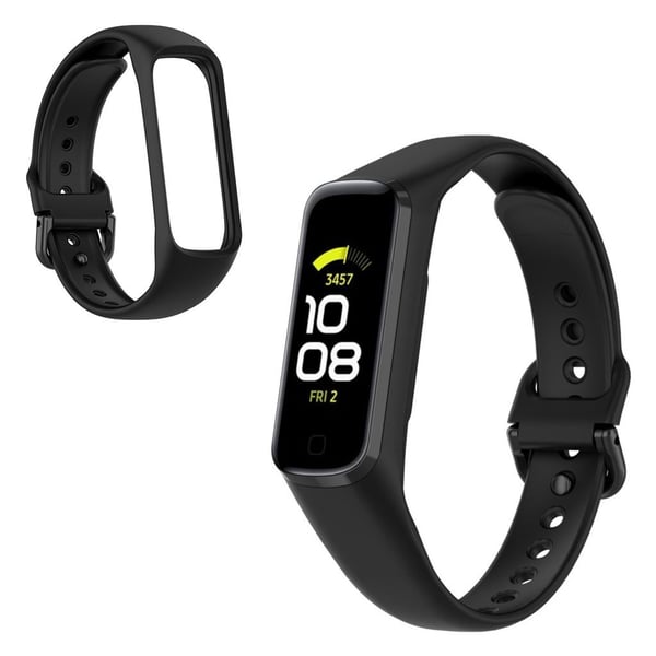 Samsung Galaxy Fit 2 silikonikellonauha - Musta Samsung Galaxy Fit 2 silikonikellonauha - Musta