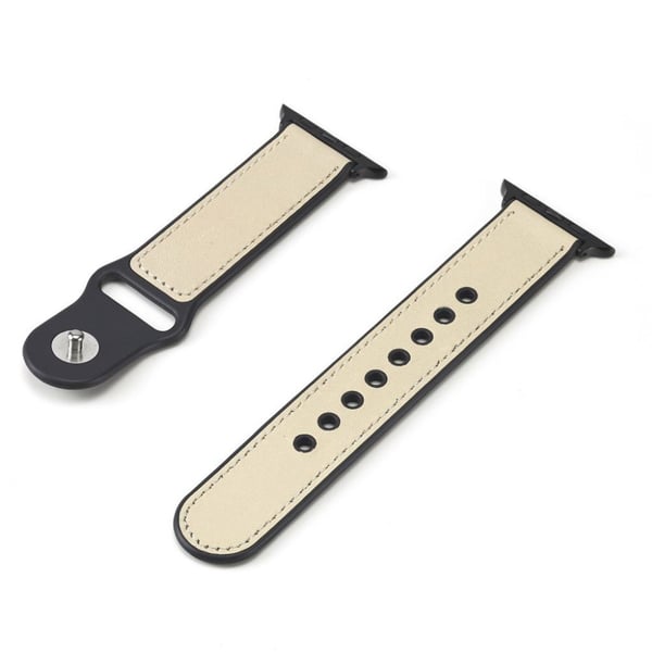 Apple Watch Series 6 / 5 44 mm elegant lærarmbånd - Beige