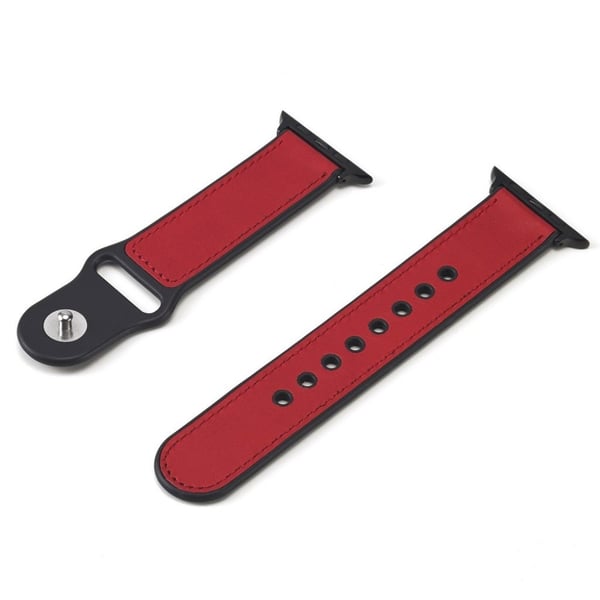 Apple Watch Series 6 / 5 44mm elegant læder rem - rød