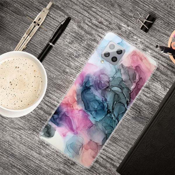 Marble Samsung Galaxy A42 5G Etui - Osmose Of Rose og Green