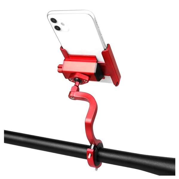 Universalholder for sykkeltelefon - Lang / Håndtak / Rød