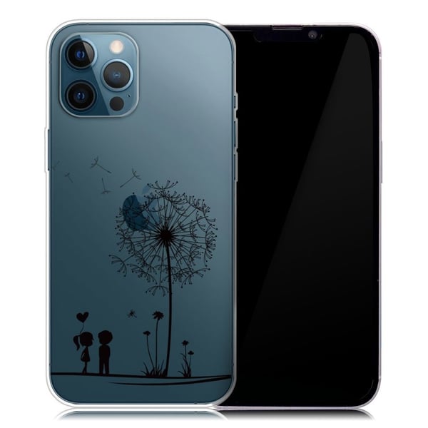 Ultra Slim Pattern Printing Flexible Light Weight Flexible Protective Case iPhone 13 Pro Max 6.7 inch - Sort