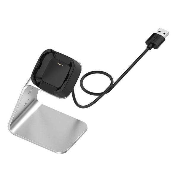Fitbit Versa Lite / Versa ladestasjon - Sølv