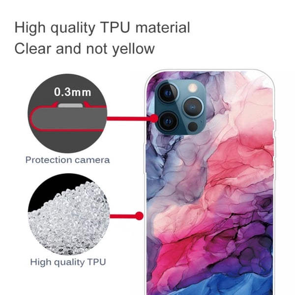 Marble design iPhone 13 Pro Max cover - Vandigt Levende Mønster