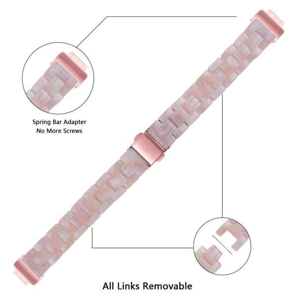 Fitbit Inspire / Inspire HR harpiksmønstret klokkerem - Rosa Miks
