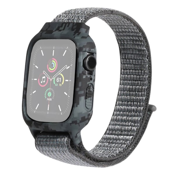 Apple Watch Series 6 / 5 44 mm unikt mønstret nylonklokkebånd - Grå