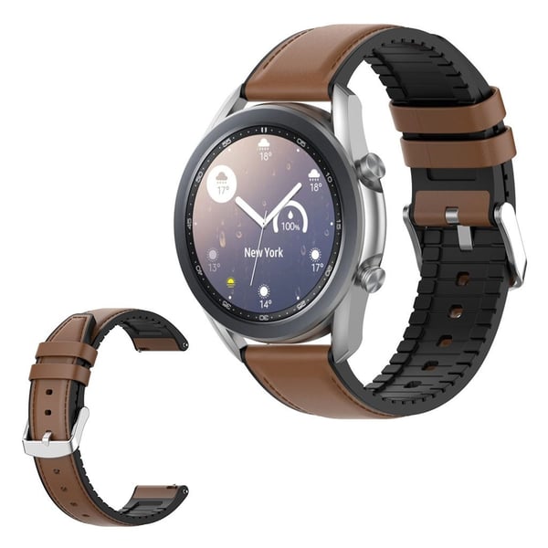 ægte læder rem til Amazfit and Samsung watch - brun