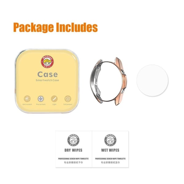 HAT-PRINCE Samsung Galaxy Watch 3 (45 mm) herdet glass + slitesterk ramme - Gull