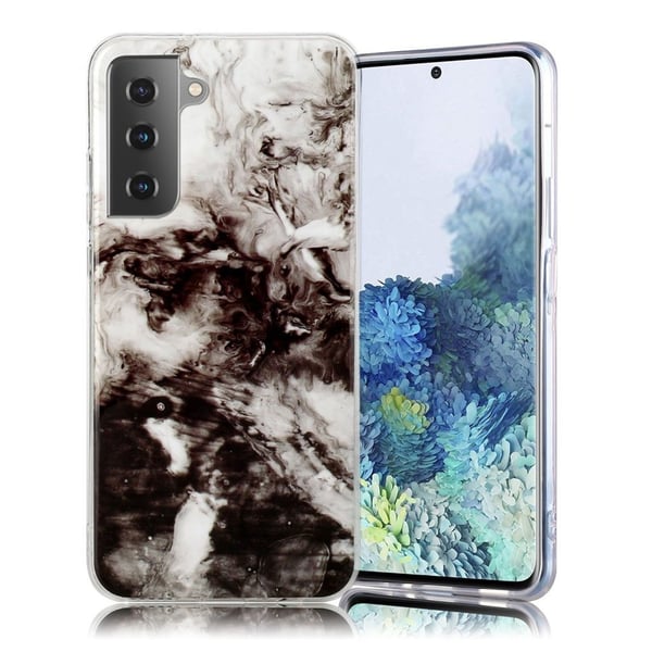 Marmormotiv Samsung Galaxy S21 Plus 5G skal - Vit / Svart Marmormotiv Samsung Galaxy S21 Plus 5G skal - Vit / Svart