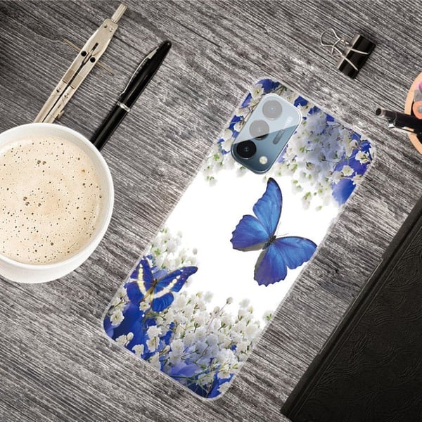Deco OnePlus Nord N200 5G deksel - Blå Sommerfugler