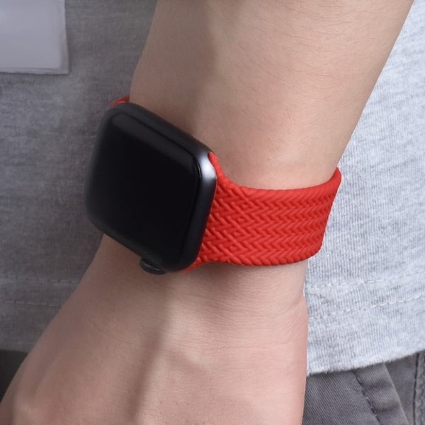Apple Watch Series 6 / 5 44 mm armbånd med flettet tema - Rød