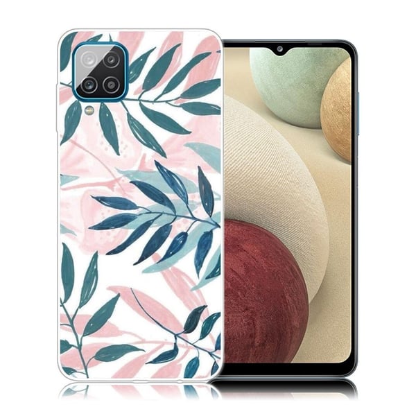 Deco Samsung Galaxy A12 5G kotelot - Vihreä Lehti Deco Samsung Galaxy A12 5G kotelot - Vihreä Lehti