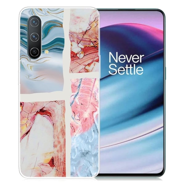 Marmordesign OnePlus Nord CE 5G deksel - Bølgete Marmorfliser