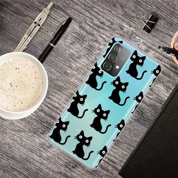 Deco Samsung Galaxy A72 5G Etui - Svart Katt
