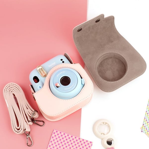 Fujifilm Instax Mini 11 skinnveske - Rosa