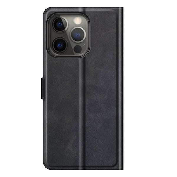 Lompakko Nahkakotelo For iPhone 13 Pro - Musta