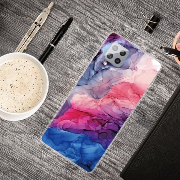 marmor Samsung Galaxy A42 5G etui - Aqueous Vibrant mønster