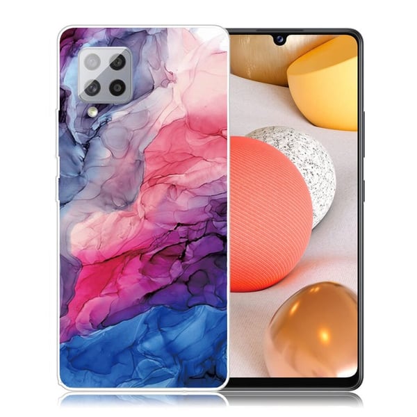 marmor Samsung Galaxy A42 5G etui - Aqueous Vibrant mønster