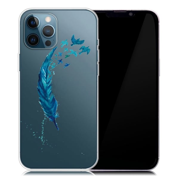 Deco iPhone 13 Pro deksel - Blå Fjær