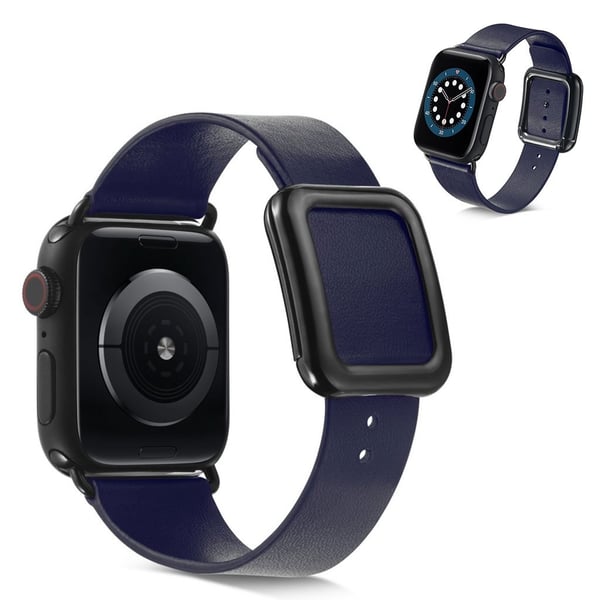 Apple Watch 40 mm urrem i mikrofiberlæder + spænde i rustfrit stål - Midnatsblå Apple Watch 40 mm urrem i mikrofiberlæder + spænde i rustfrit stål - Midnatsblå