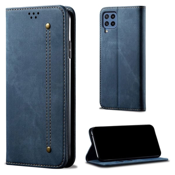 Jeans Samsung Galaxy M32 flip etui - Blå