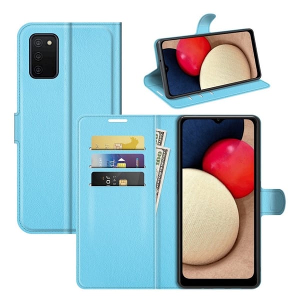 Classic Samsung Galaxy A03s flip etui - Blå