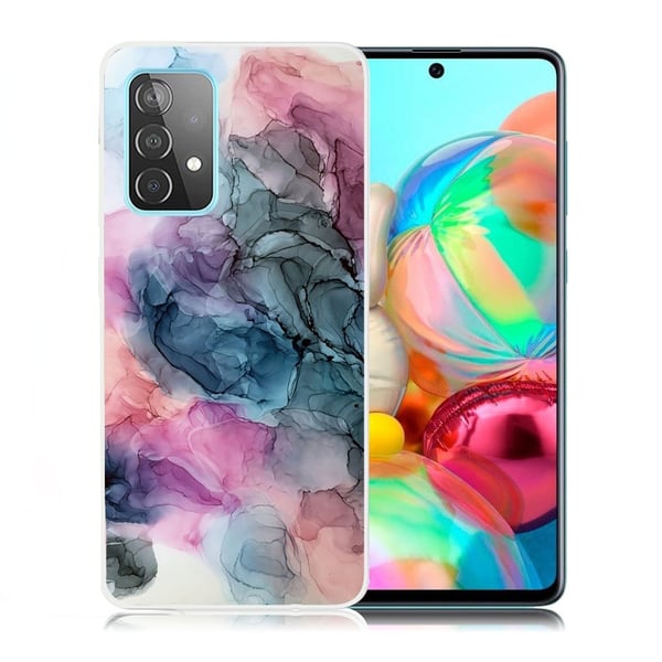 Marble Samsung Galaxy A72 5G Etui - Osmose Of Rose og Green