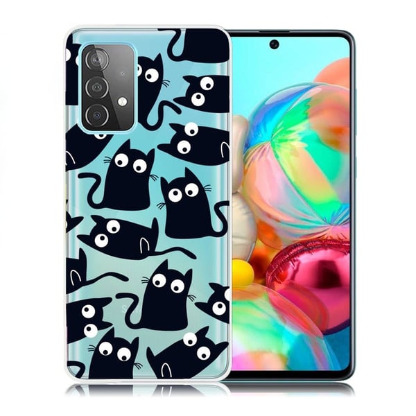 Deco Samsung Galaxy A72 5G Etui - Svarte Katter