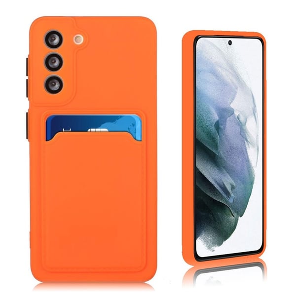 Deksel til kortholder for Samsung Galaxy S21 FE - Oransje