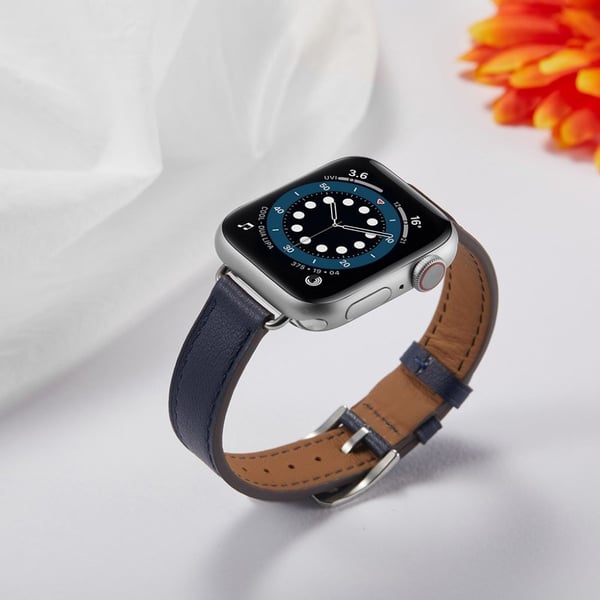 Apple Watch 40 mm enkel klokkerem i skinn - Blå
