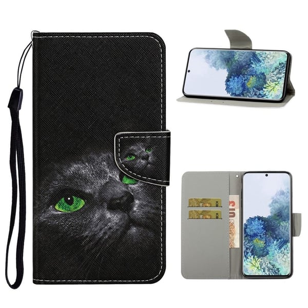 wonderland Samsung Galaxy S21 Ultra flip etui - sort kat