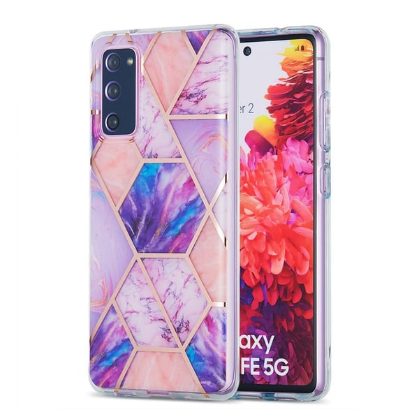 Marble Samsung Galaxy S20 FE 5G / S20 Fe Etui - Lyselilla