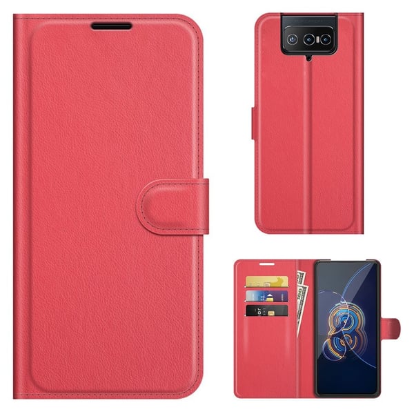 Classic Asus Zenfone 8 Flip flip etui - Rød
