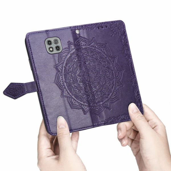 Mandala Motorola Moto G Power (2021) etui i lær - Lilla