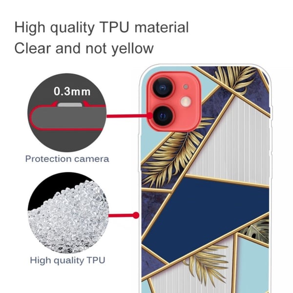 Marmordesign iPhone 13 deksel - Fragment Av Farge Og Vinranke