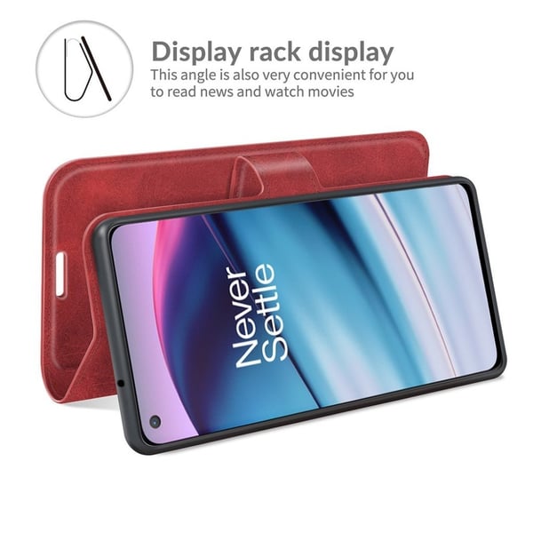Lompakko Nahkakotelo For OnePlus Nord CE 5G - Punainen