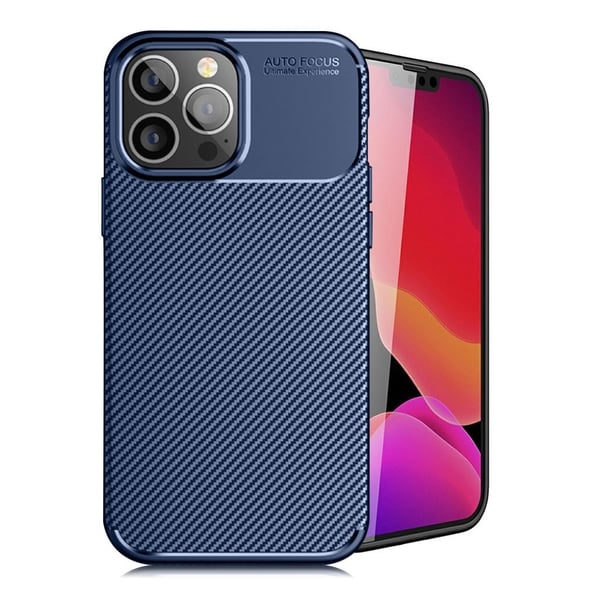 Carbon Shield iPhone 13 Pro Max cover - Blå