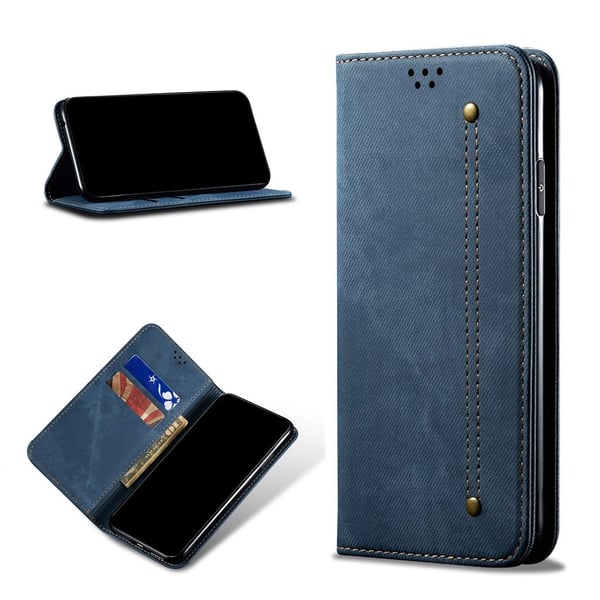 Jeans Samsung Galaxy S21 Ultra flip etui - blå