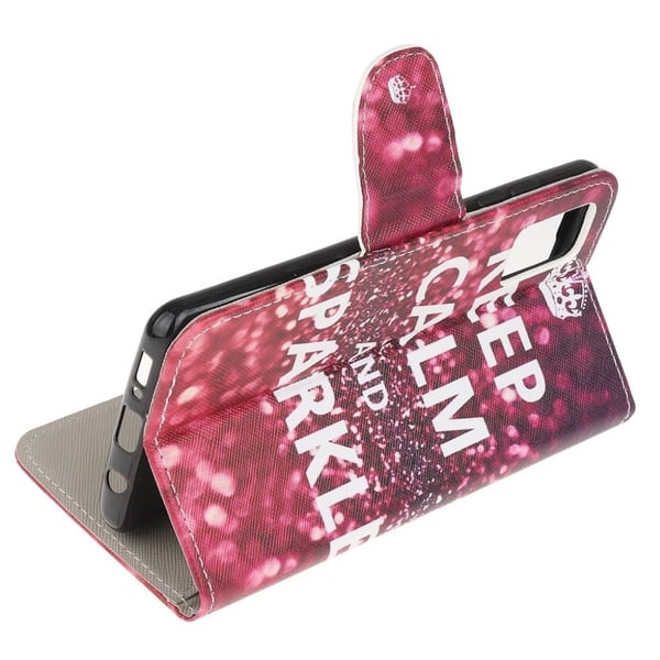 Wonderland Samsung Galaxy A72 5G Flippetui - Quote Keep Calm og Sparkle