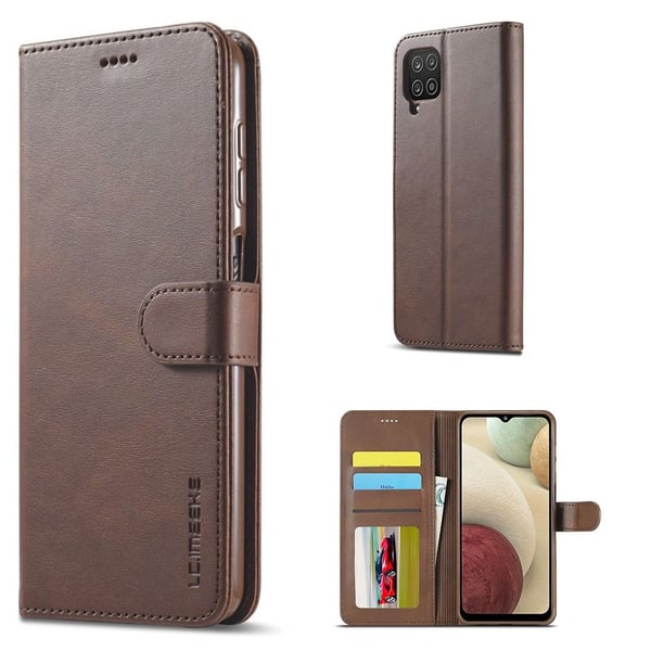 LC.IMEEKE Samsung Galaxy A22 4G flip etui - Kaffe