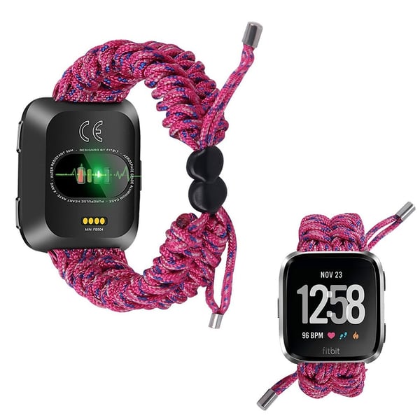 Fitbit Charge Versa flettet klokkerem - Rose