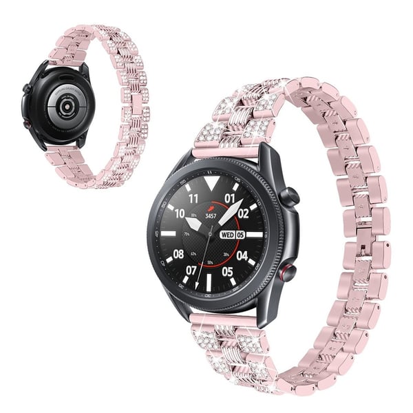 Urarmbånd med rhinestone-dekor til Samsung Galaxy Watch 3 (41 mm) - Rosa