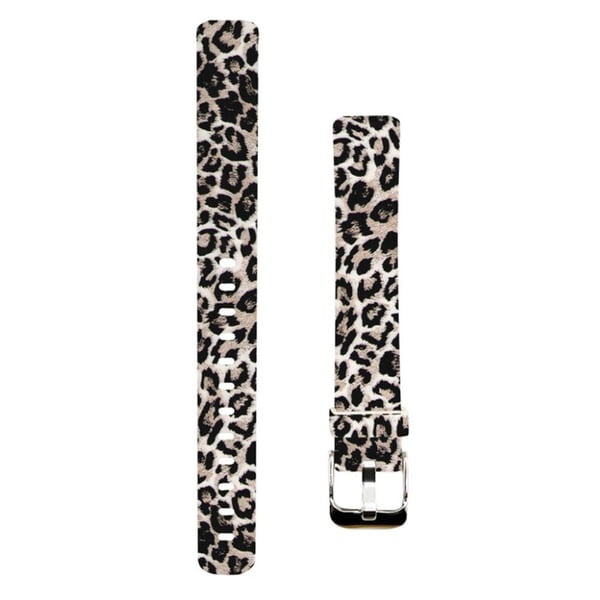 Fitbit Luxe urrem i silikone med stilfuldt mønster - Brun Leopard Print / Størrelse: L