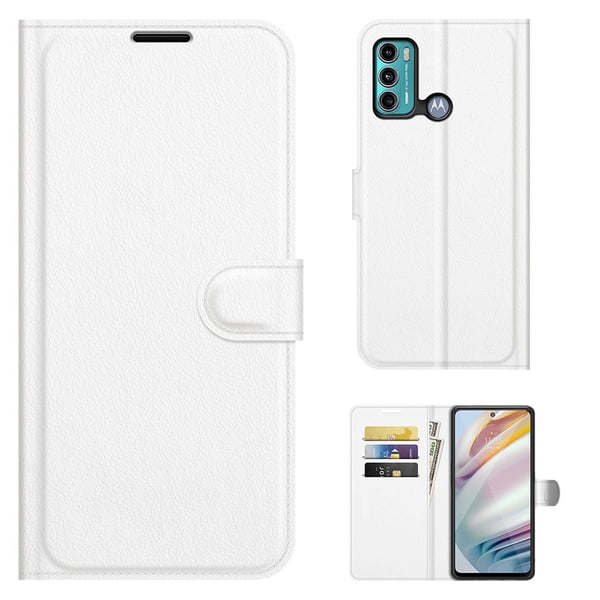 Classic Motorola Moto G40 Fusion / Motorola Moto G60 flip etui - Hvit