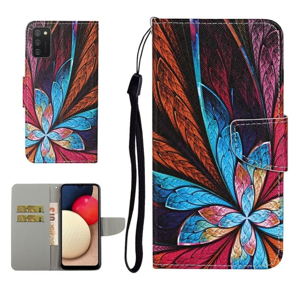 Wonderland Samsung Galaxy A02s Flippetui - Blomst Mønster