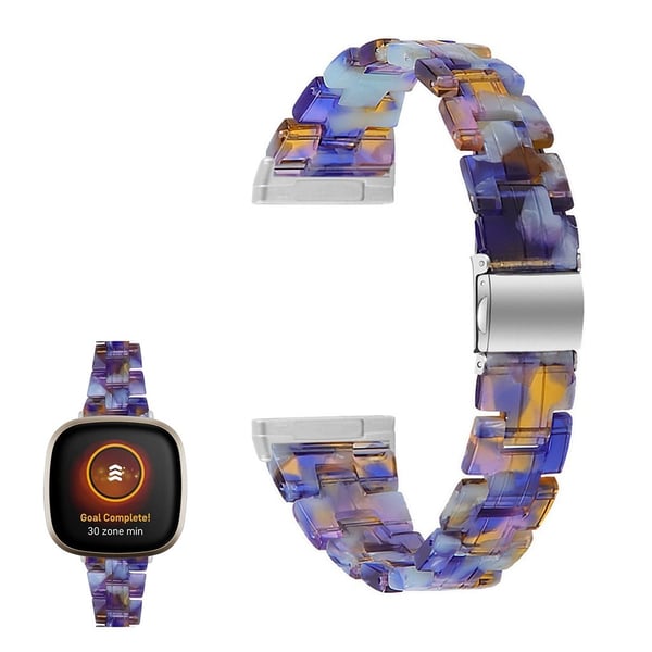 Fitbit Sense / Versa 3 harpiksarmbånd - Blå Blanding