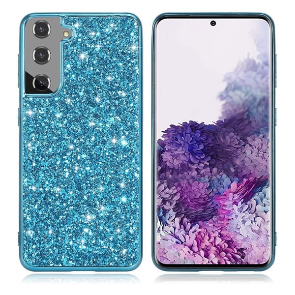 Glitter Samsung Galaxy S21 Plus 5G kotelot - Sininen