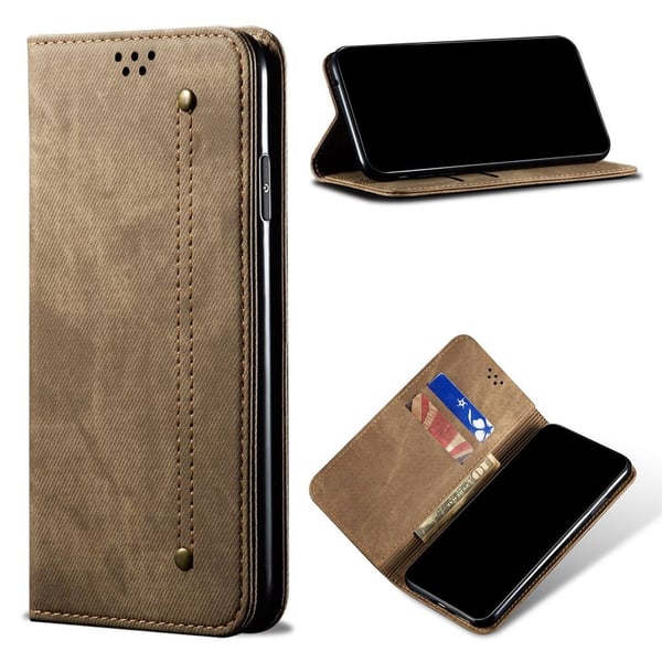 Jeans Samsung Galaxy A72 5G Flippetui - Khaki