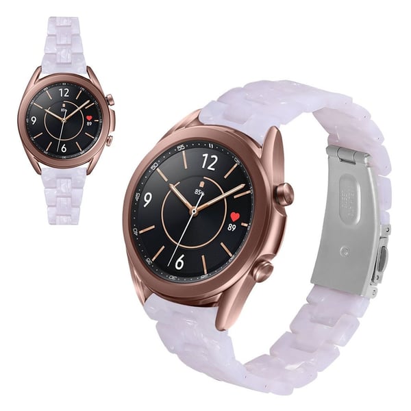 Samsung Galaxy Watch 3 (41 mm) harpiksfarget klokkerem - Hvit