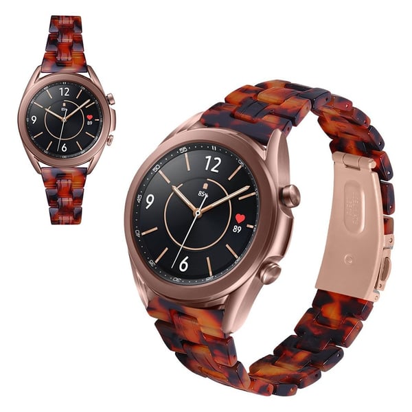 Samsung Galaxy Watch 3 (41mm) resin farverig rem - Tortoise Shell